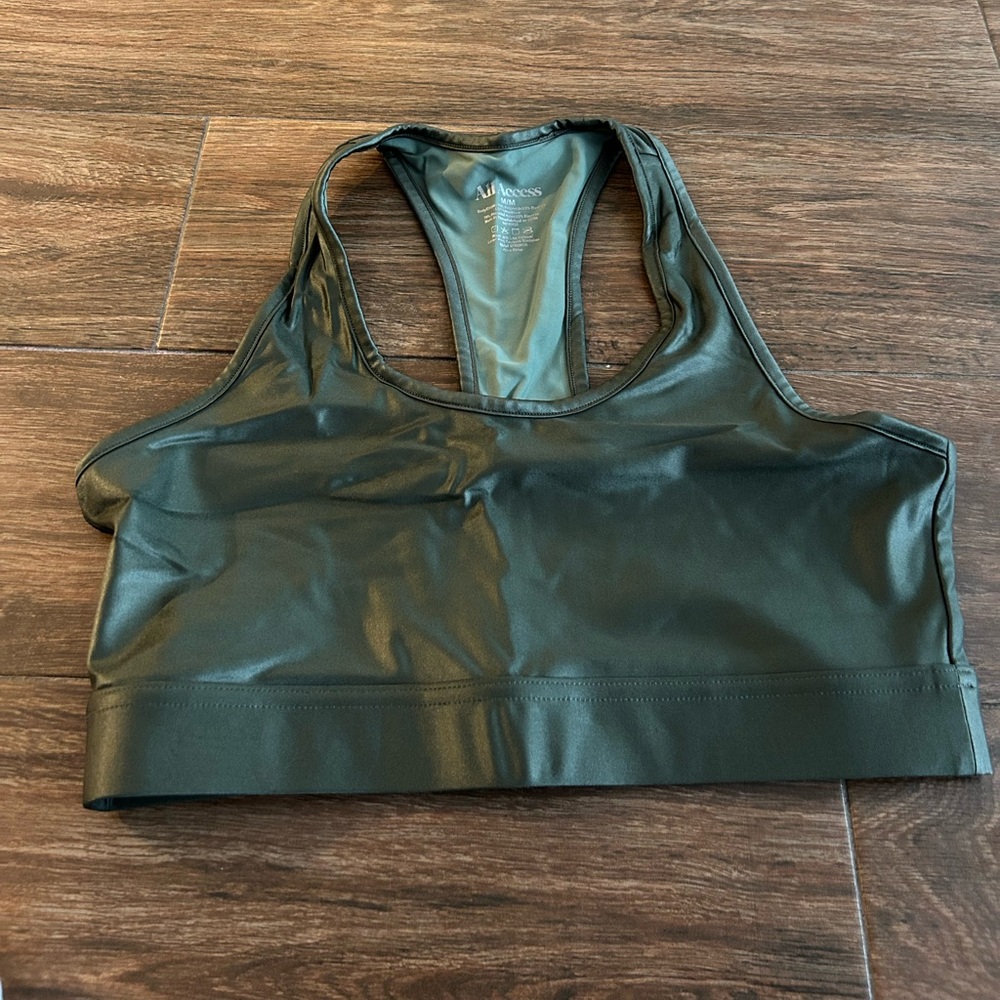 All Access Shiny Green Sports Bra!